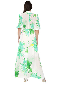 Sirens Elena Maxi Dress - Green Flower