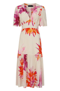 Sirens Imelda Midi Dress - Pink Flower