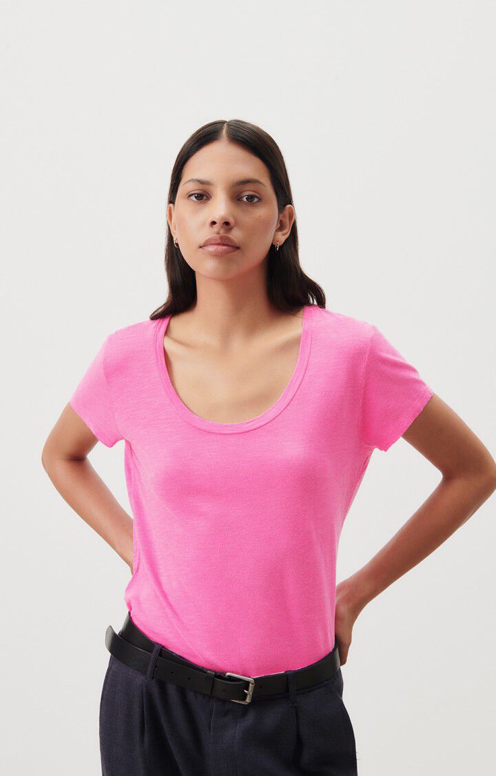 American Vintage Jacksonville T-Shirt - Pink Fluro