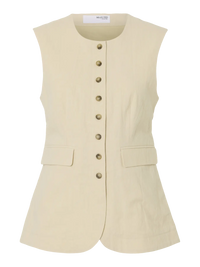 Selected Femme Iluna Button Vest - Sandshell