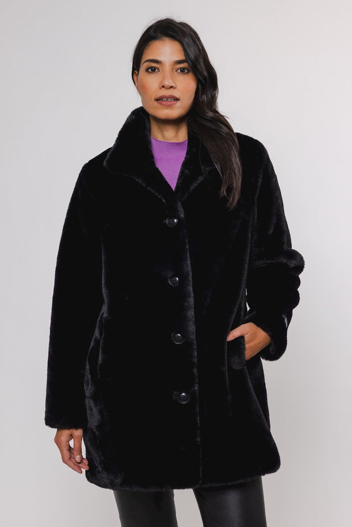 Rino & Pelle Nonna Coat - Black