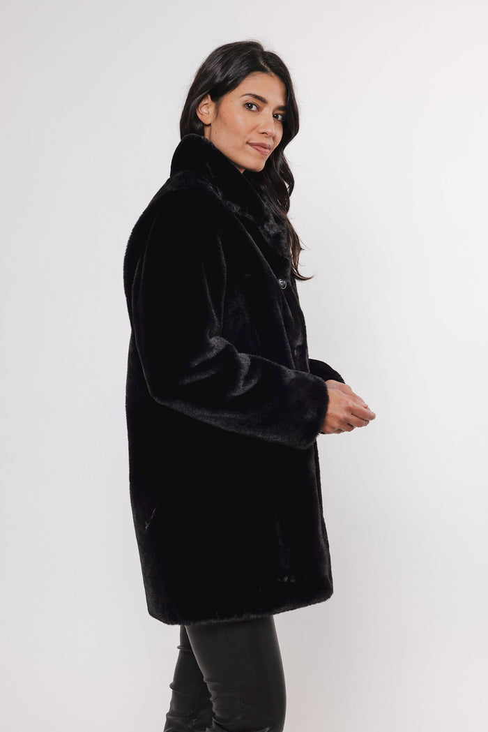 Rino & Pelle Nonna Coat - Black