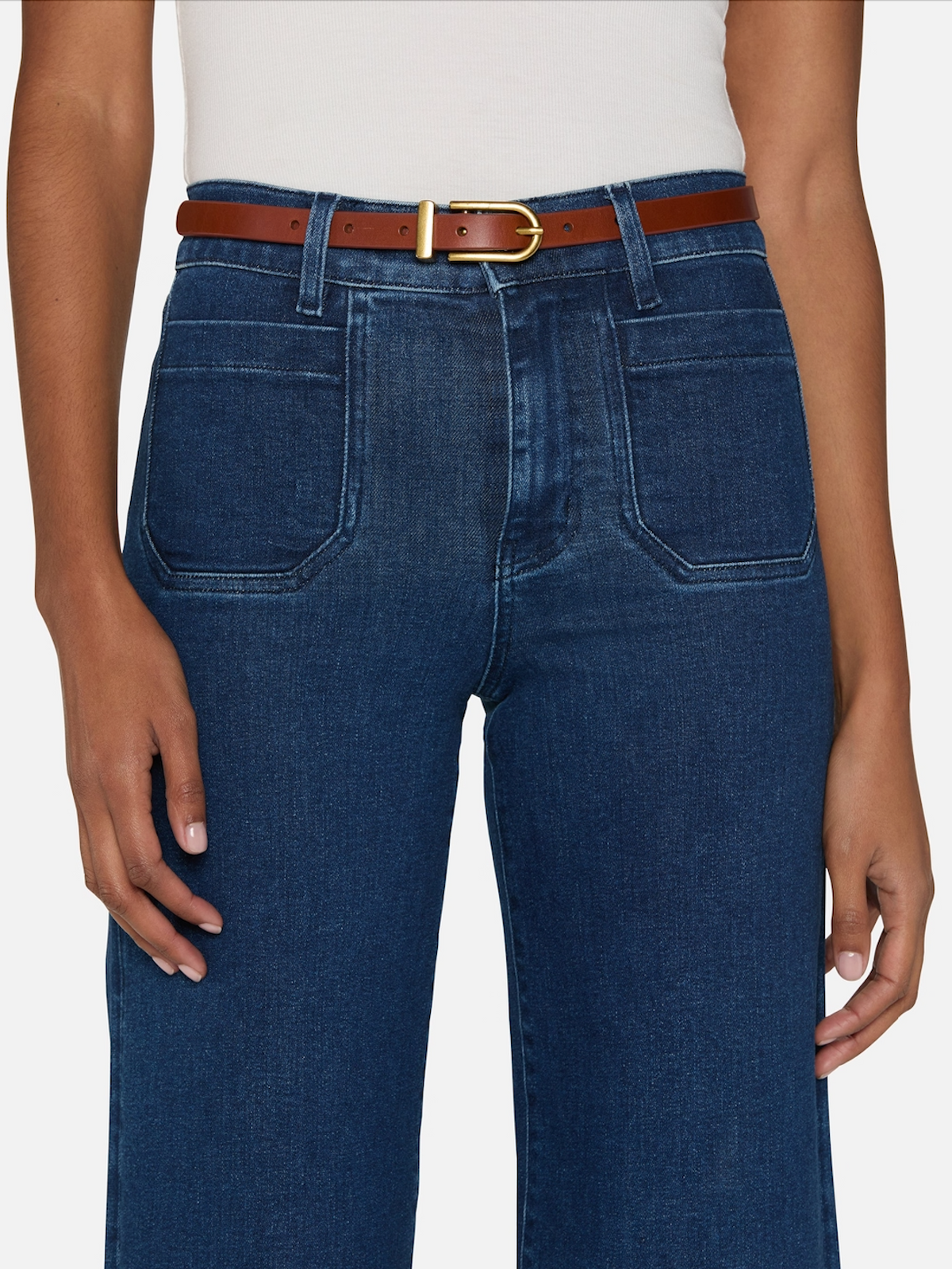 Frame Le Slim Palazzo Pocket Jeans - Loner