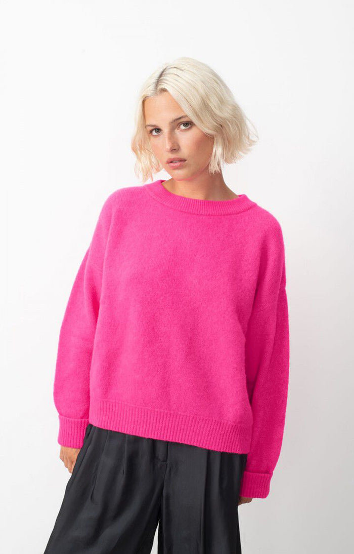 American Vintage Vitow Jumper - Neon Pink