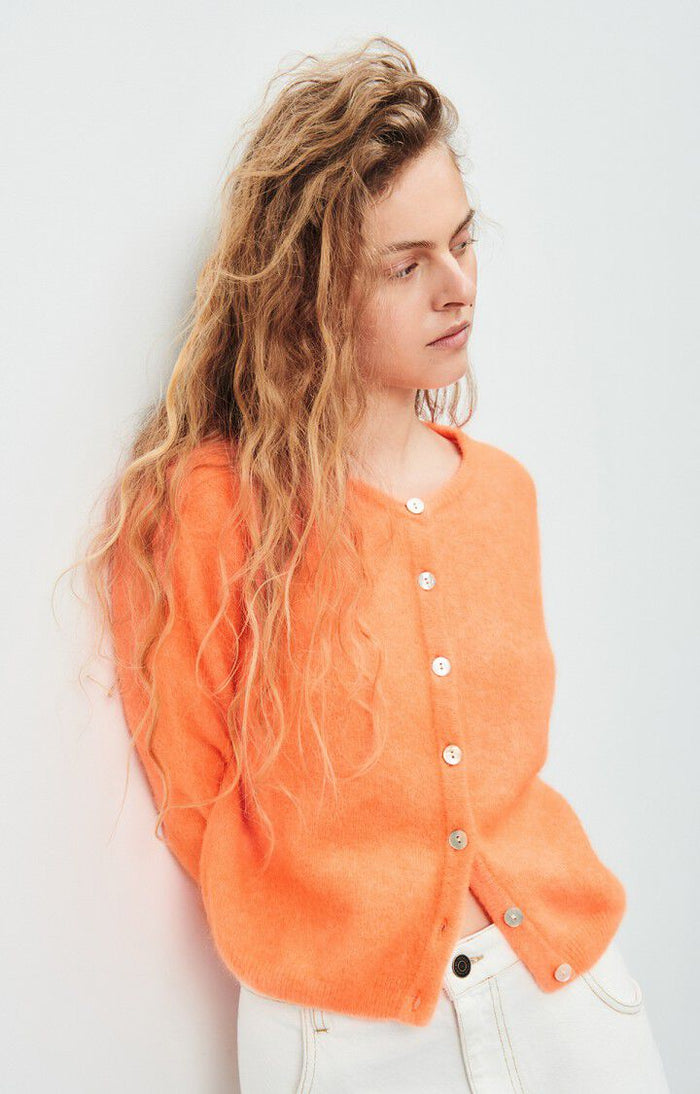 American Vintage Vitow Cardigan - Carrot Fluorescent