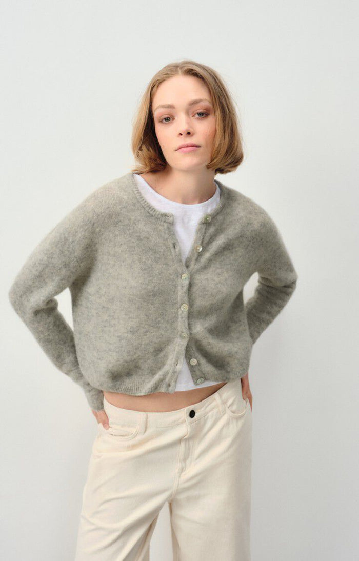 American Vintage Vitow Cardigan - Grey Melange