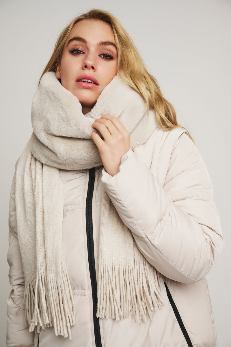 Rino + Pelle Vlien Scarf - Birch