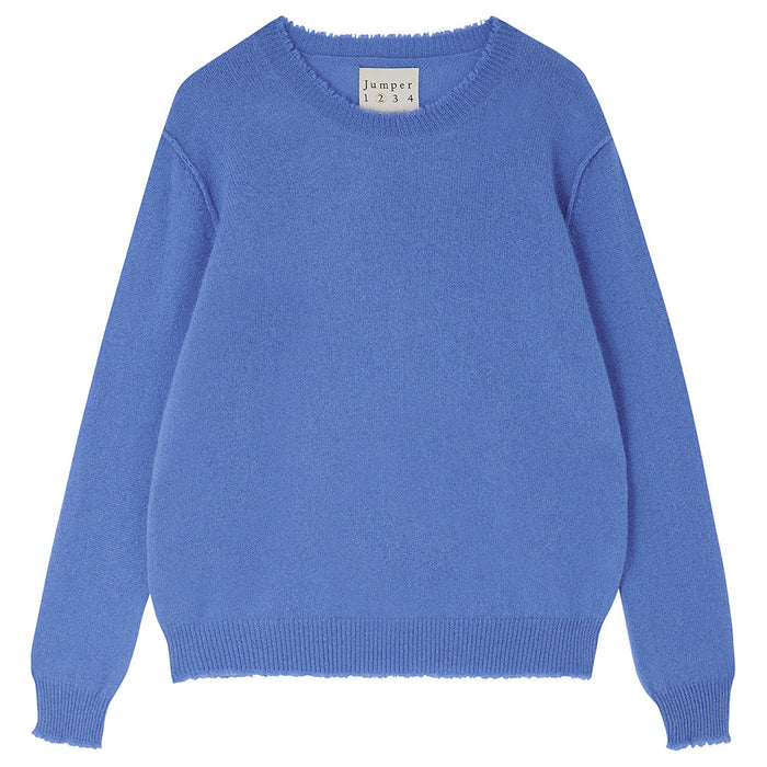 Jumper 1234 Distressed Crew Neck Jumper - Cornflower