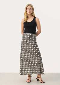 Part Two Rin Skirt - Black Graphic Print