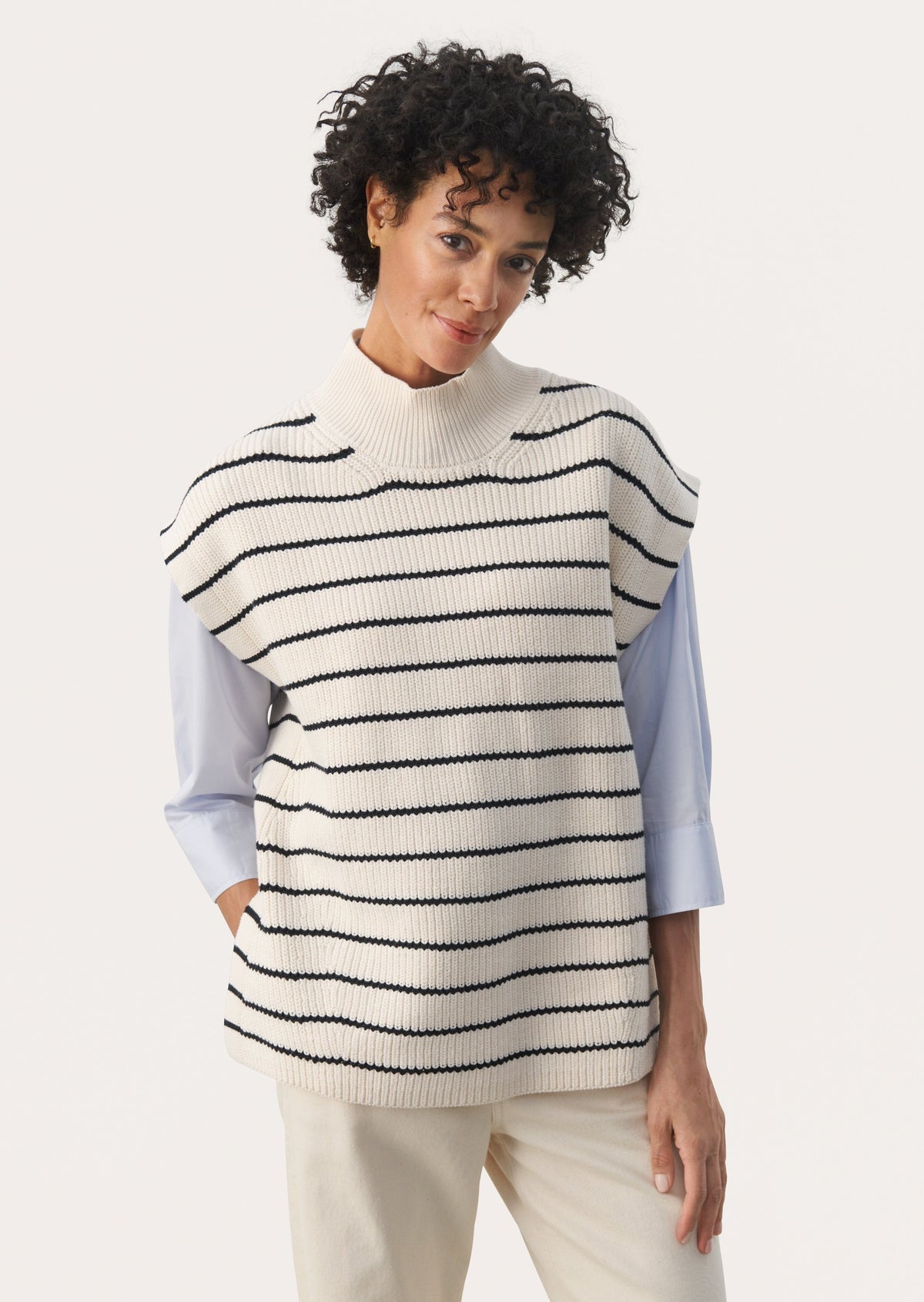 Part Two Eisley Jumper - Navy Stripe