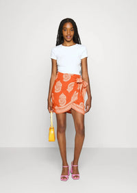 YAS Tan Skirt - Burnt Ochre