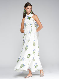 Vilagallo Susan Floral Dress - White