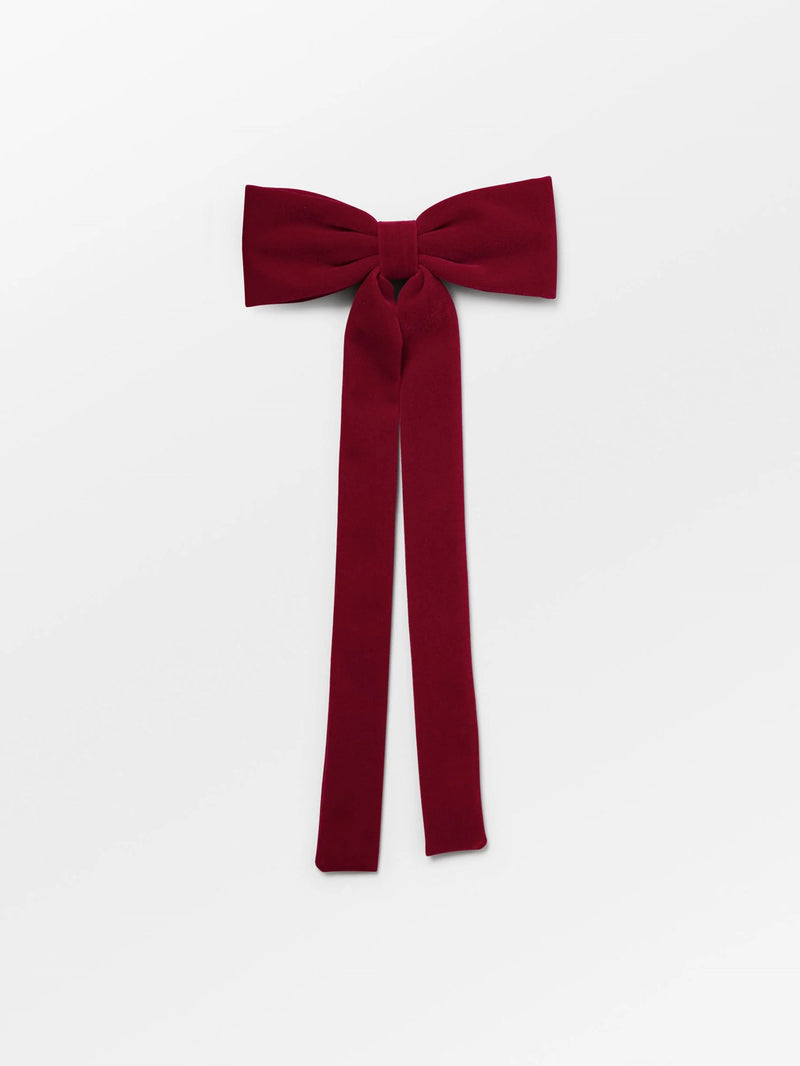 Becksöndergaard Velvet Bow Hair Clip - Red