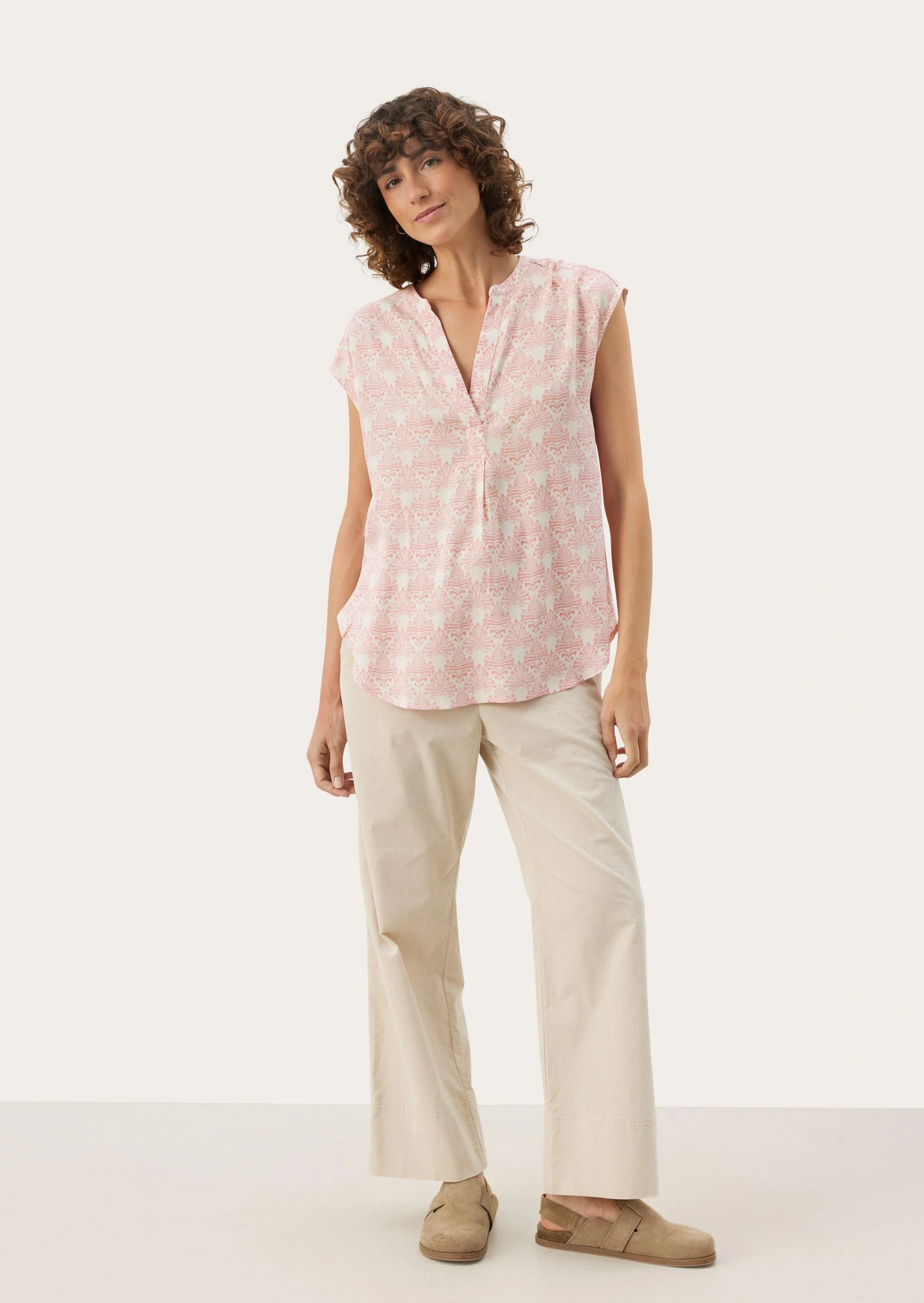 Part Two Bjarka Blouse - Rose Graphic Print