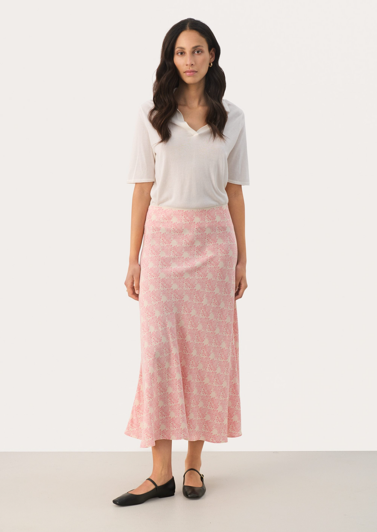 Part Two Rin Skirt - Rose Graphic Print