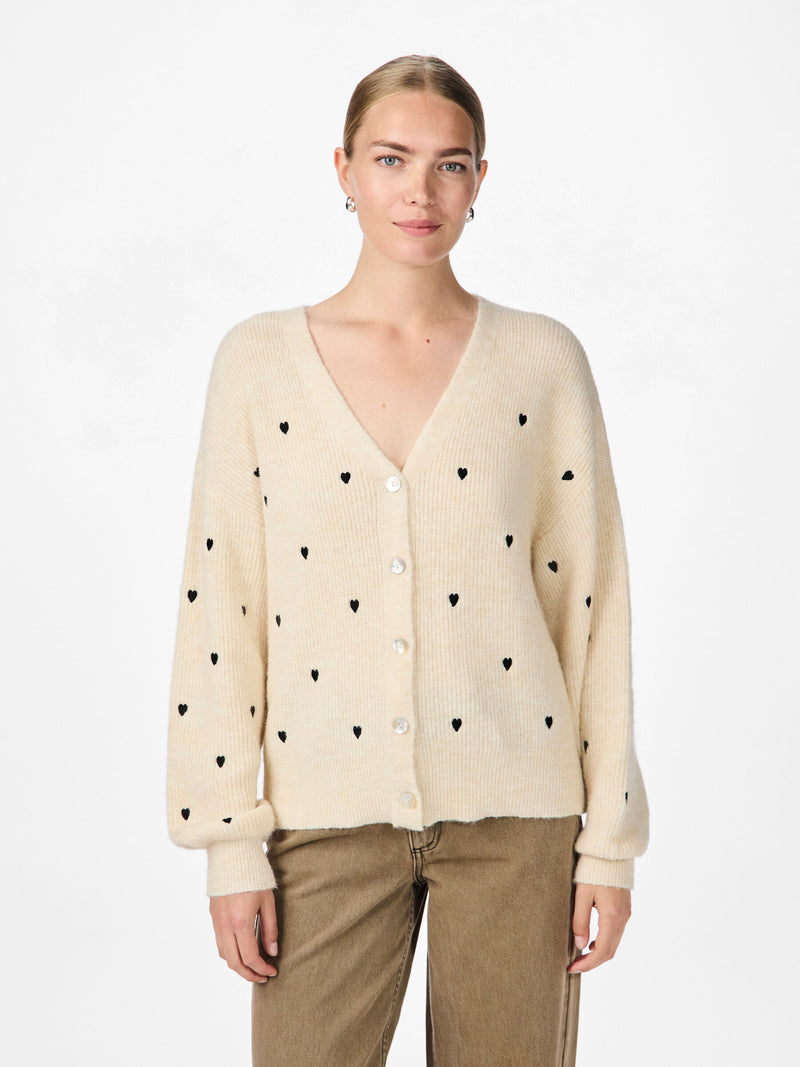 YAS Bow Loose Fit Cardigan - Birch