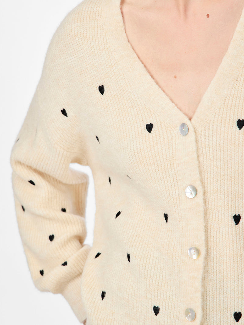 YAS Bow Loose Fit Cardigan - Birch