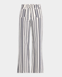 Frame Le Slim Palazzo Pocket - Navy Striped