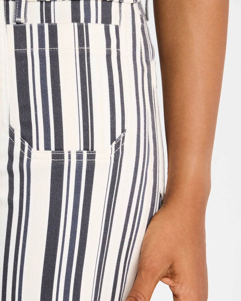 Frame Le Slim Palazzo Pocket - Navy Striped