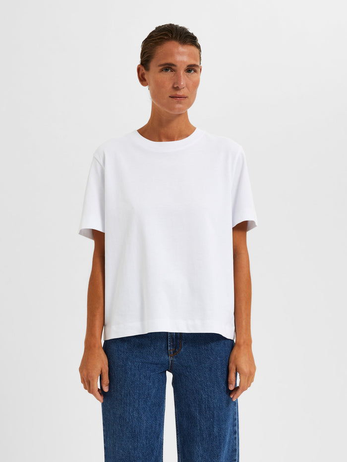 Selected Femme Essentials T-Shirt - Bright White