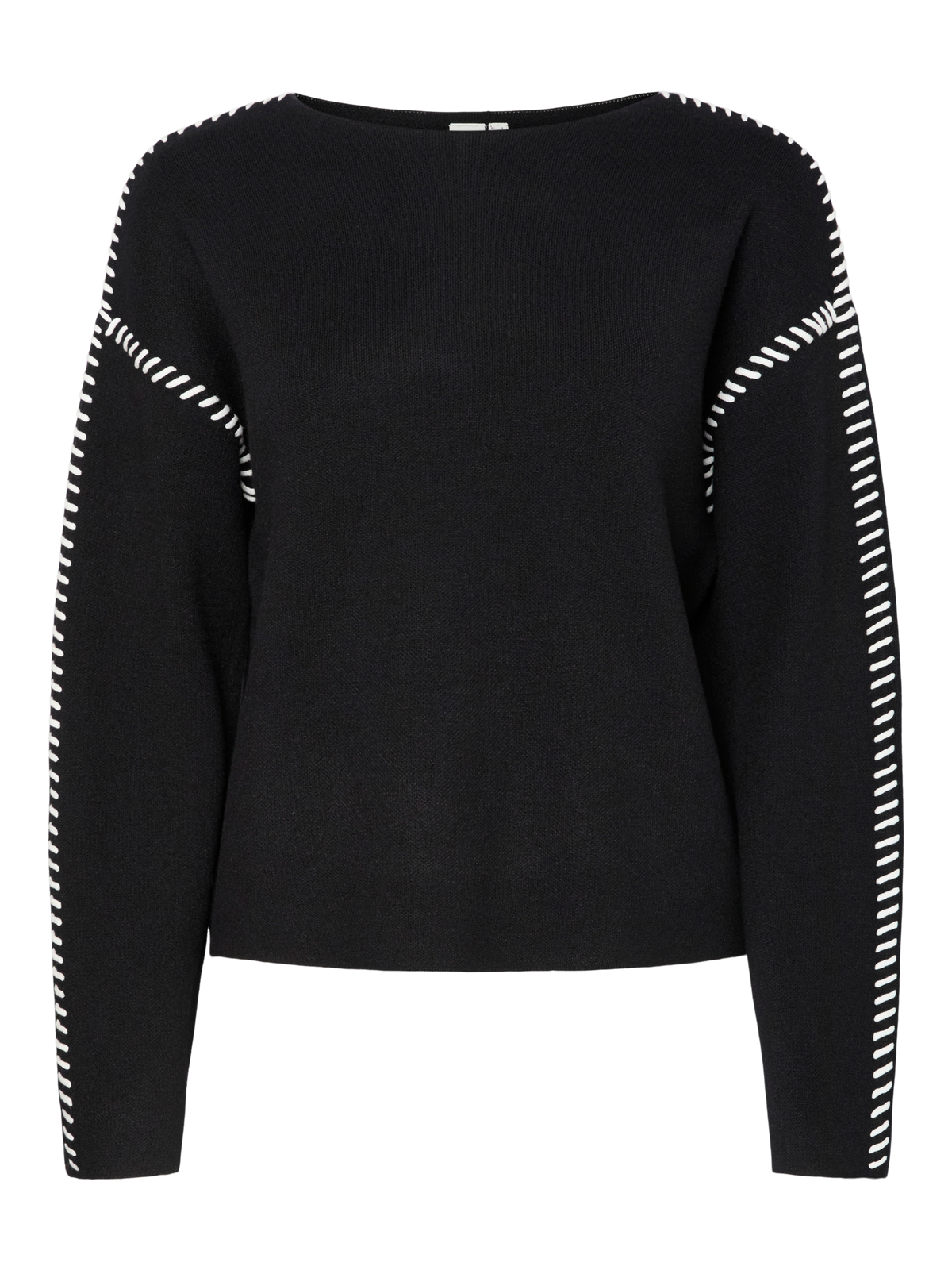 YAS Stitcha Knit Jumper - Black