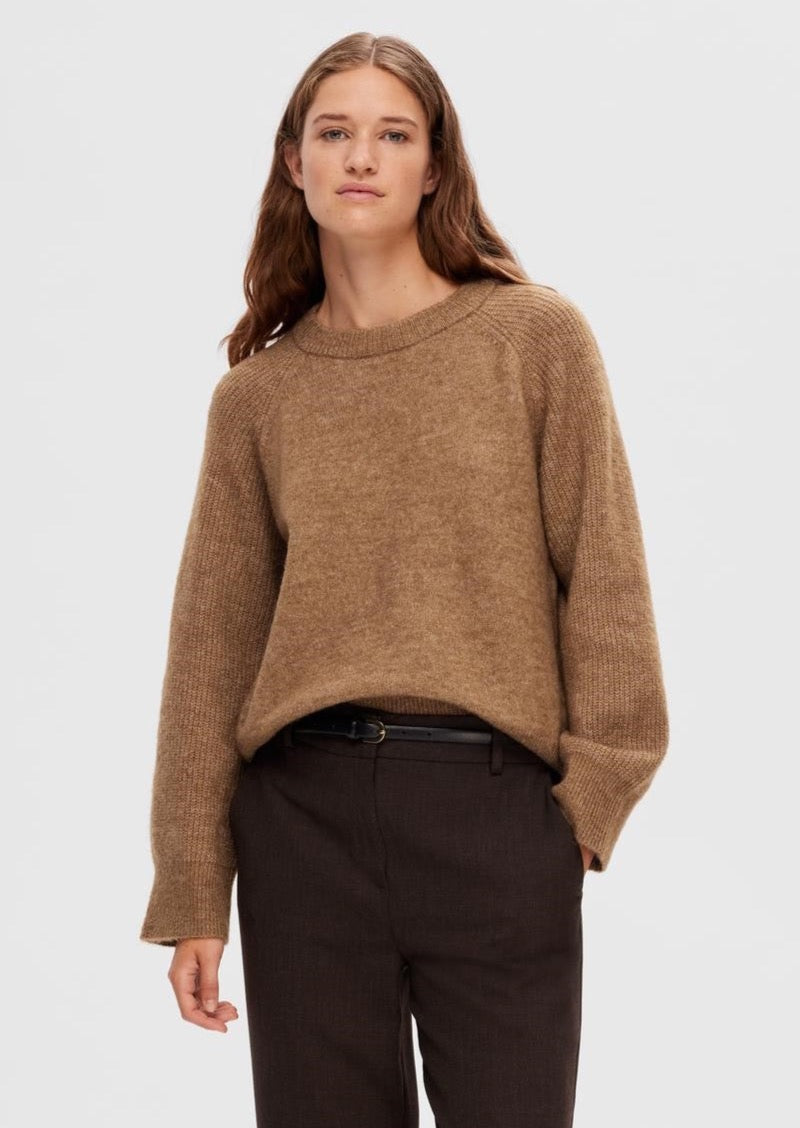 Selected Femme Rena Jumper - Toasted Coconut