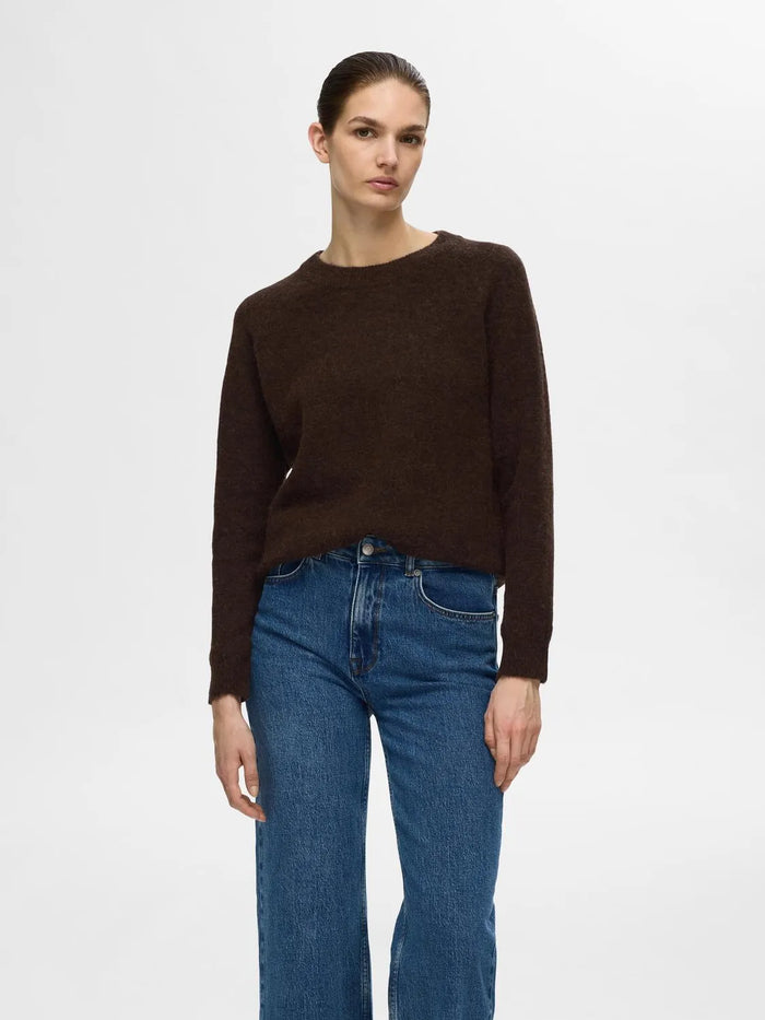 Selected Femme Lulu Jumper - Coffee