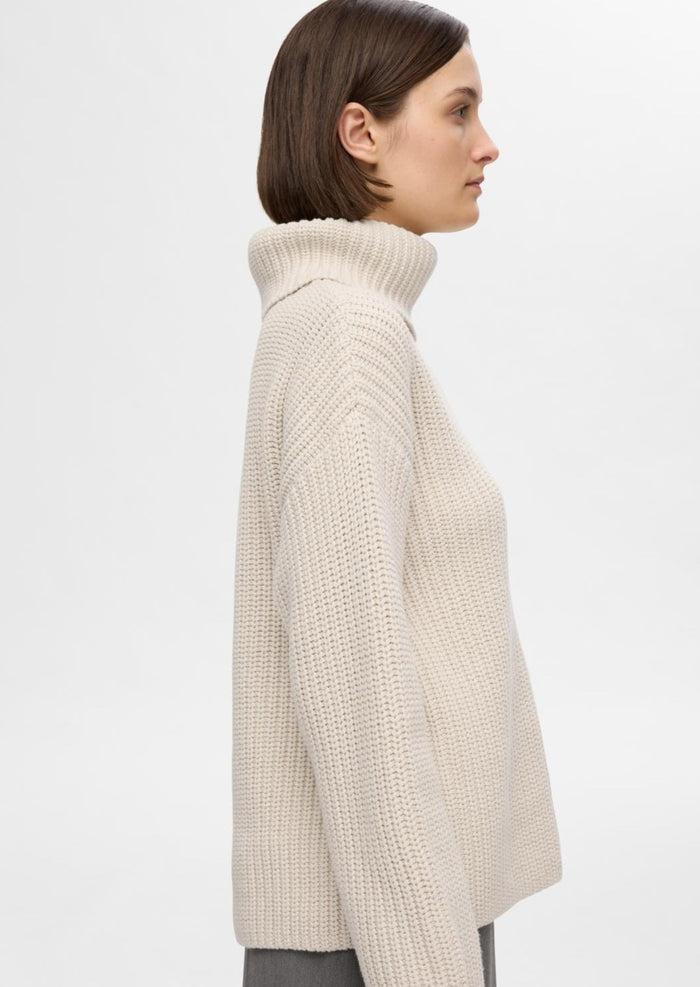 Selected Femma Selme Sefika Roll Neck - Birch