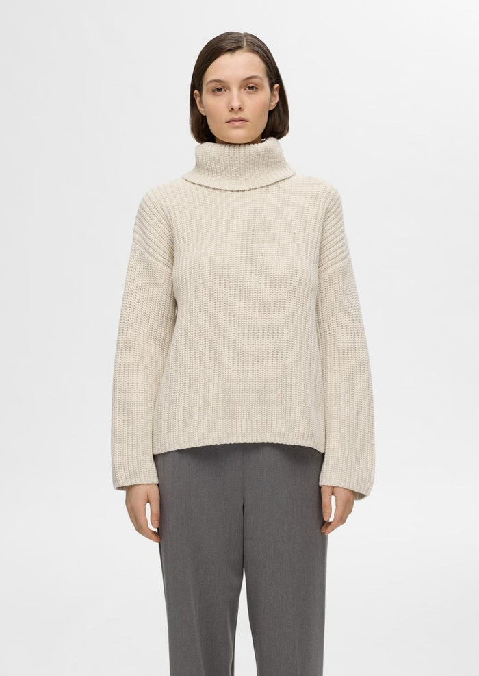 Selected Femma Selme Sefika Roll Neck - Birch