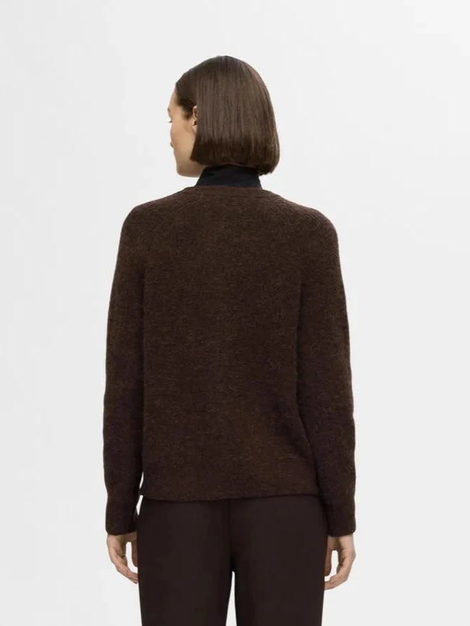 Selected Femme Lulu Cardigan - Coffee