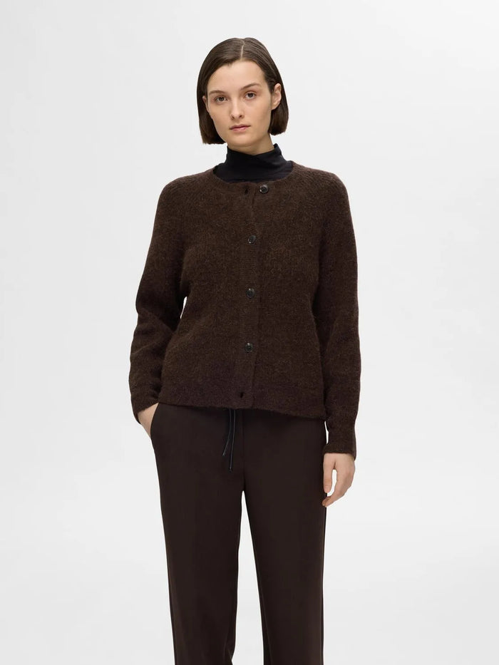 Selected Femme Lulu Cardigan - Coffee