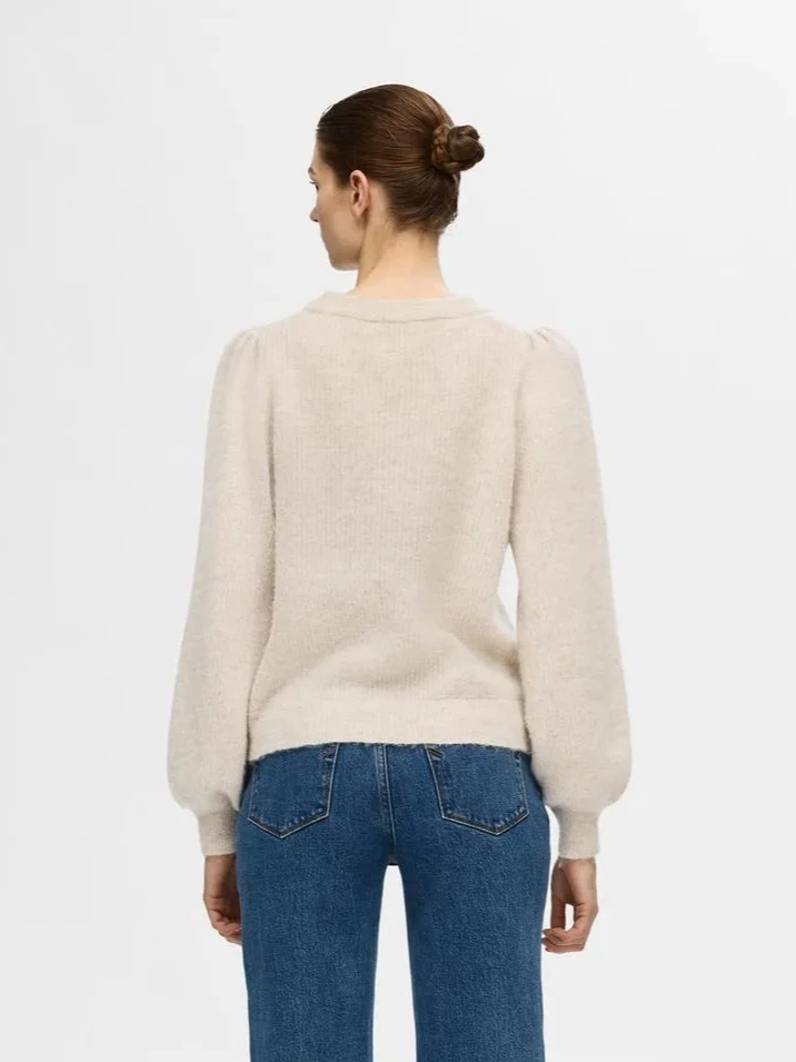 Selected Femme Lulu Ribbed Jumper - Birch