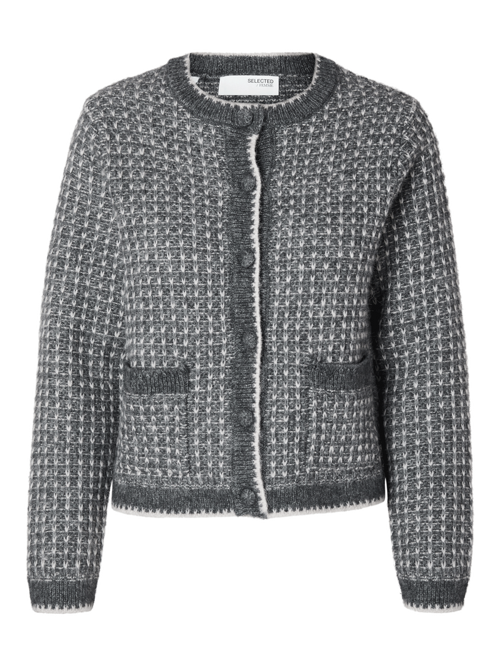 Selected Femme Sine Cardigan - Volcanic Ash