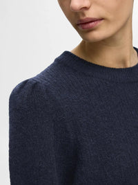 Selected Femme Lulu Ribbed Jumper - Sapphire