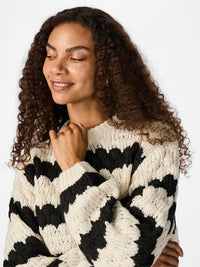 YAS Bubba Striped Jumper - Birch