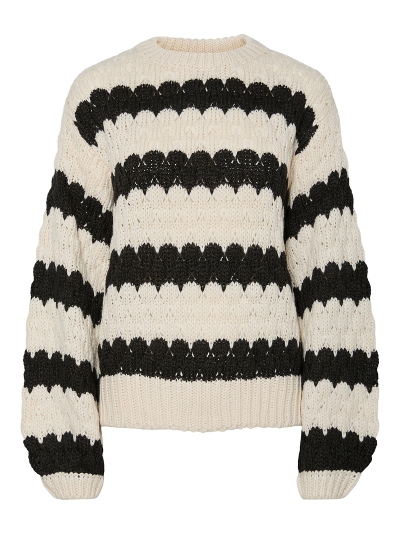 YAS Bubba Striped Jumper - Birch