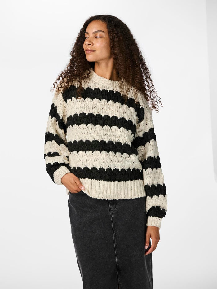 YAS Bubba Striped Jumper - Birch