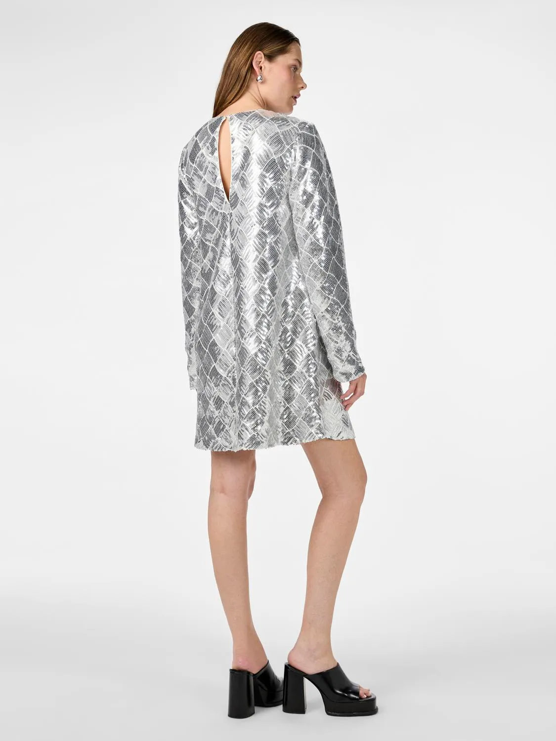 YAS Chekka Dress - Silver