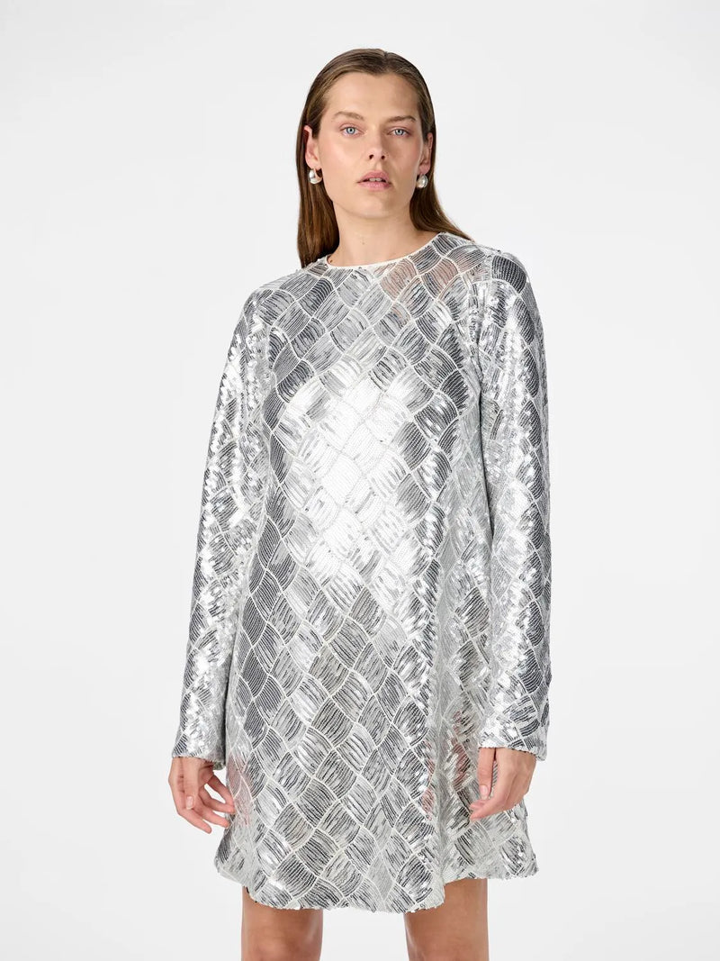 YAS Chekka Dress - Silver