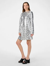 YAS Chekka Dress - Silver