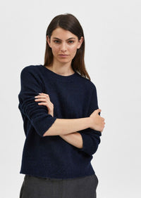 Selected Femme Lulu Jumper - Dark Sapphire