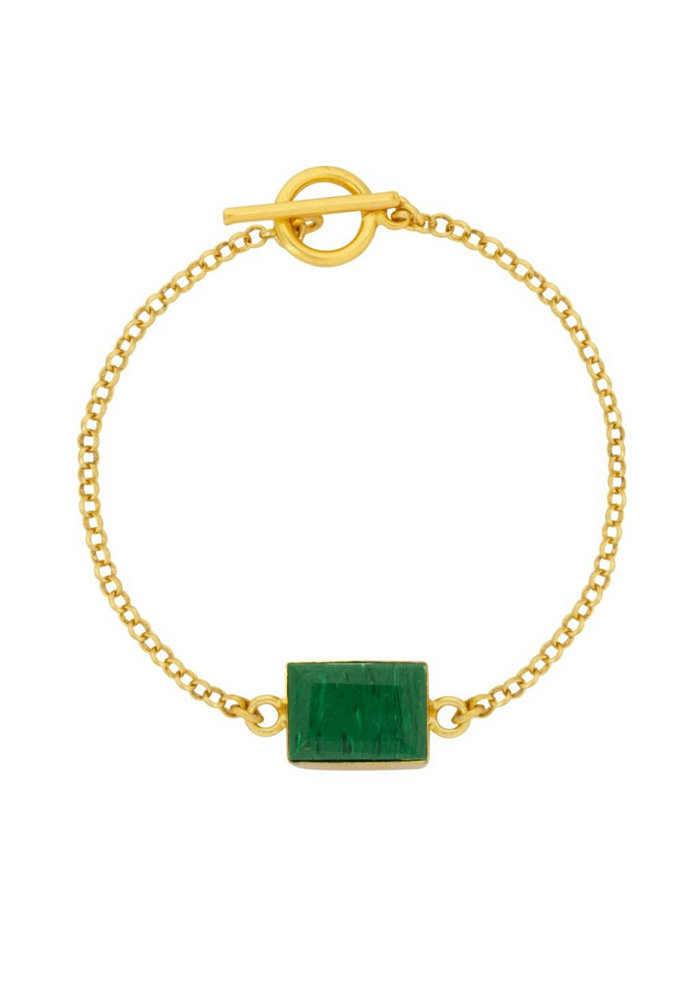 Ashiana Delta Bracelet - Green Malachite