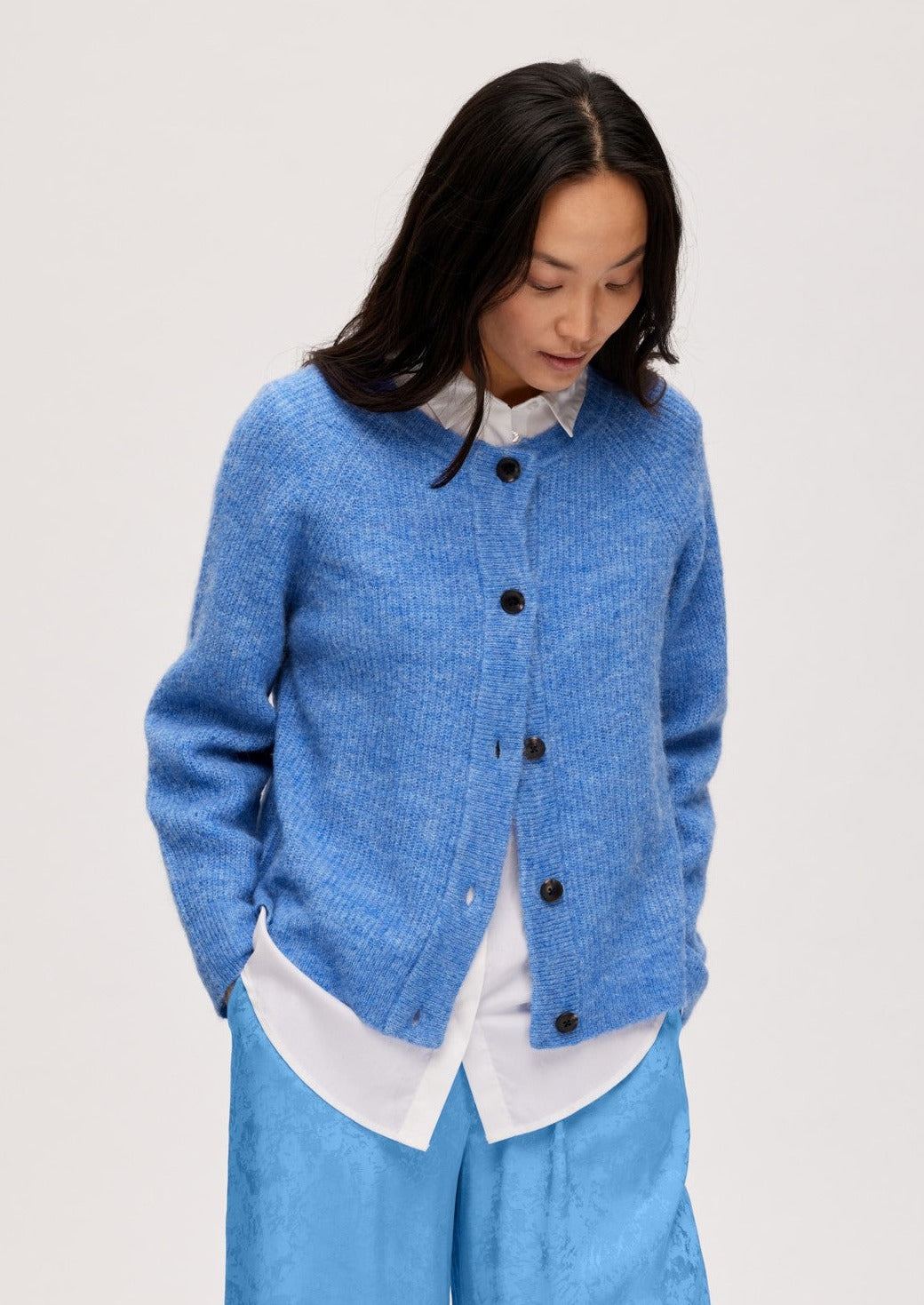 Selected Femme Lulu Cardigan Ultra Marine Heidi And Hudson